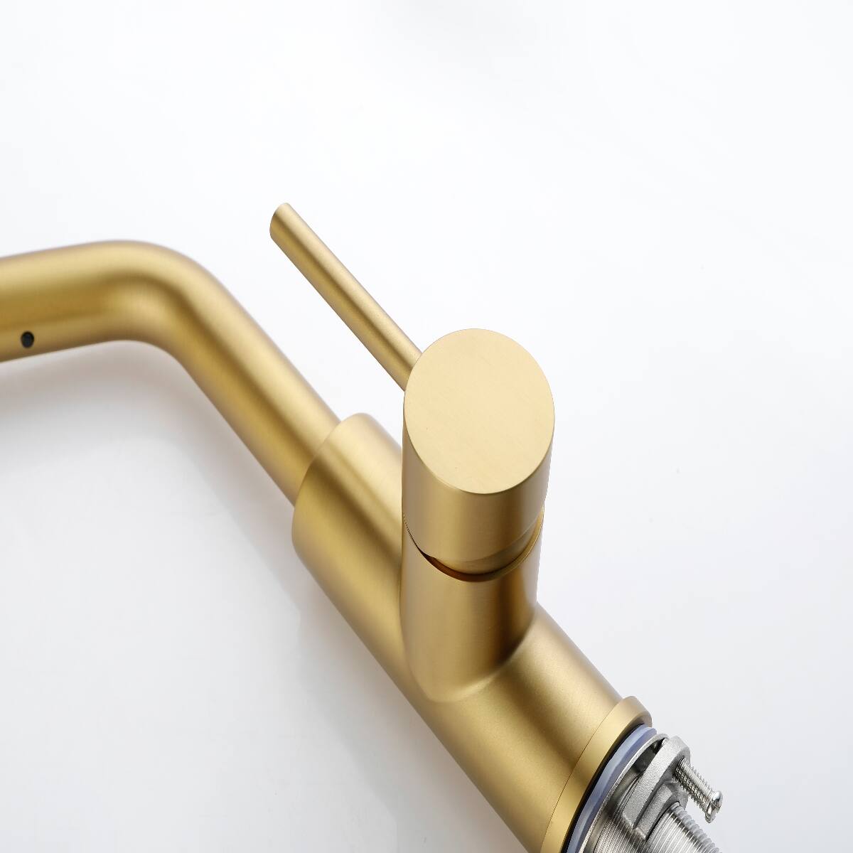 Alt View 10. Ropilly - Ropilly Single Handle Pull Out Kitchen Faucet, Spot Resistant Gold Stainless Steel Sink Faucet with Dual Spray - Gold.