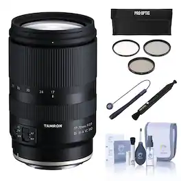 Bundle - Tamron - 17-70mm f/2.8 Di III-A VC RXD Lens for Canon RF, with 67mm Filter Kit, Lens Cap Tether, Pen Lens Cleaner