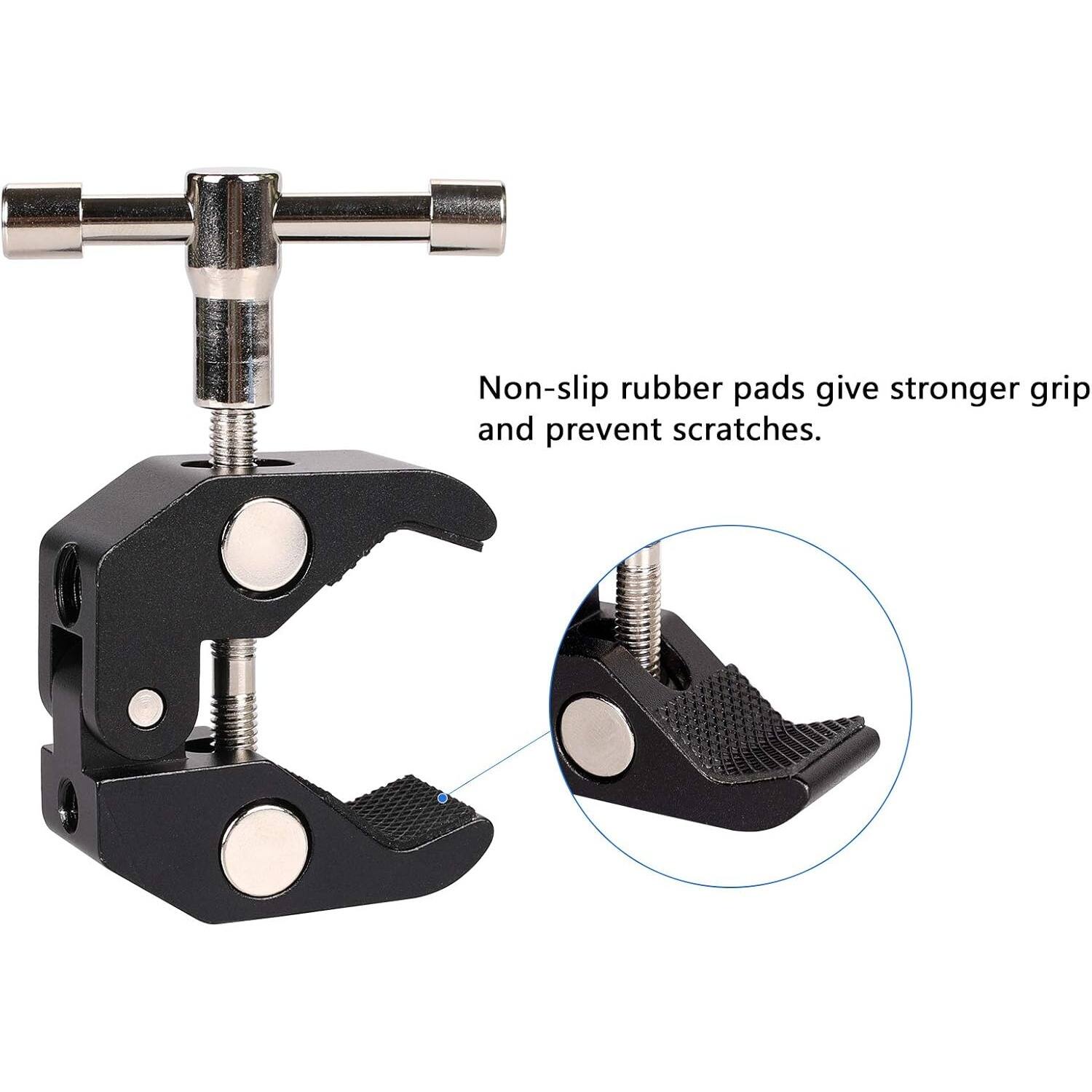 Non-slip rubber pads give stronger grip and prevent scratches.