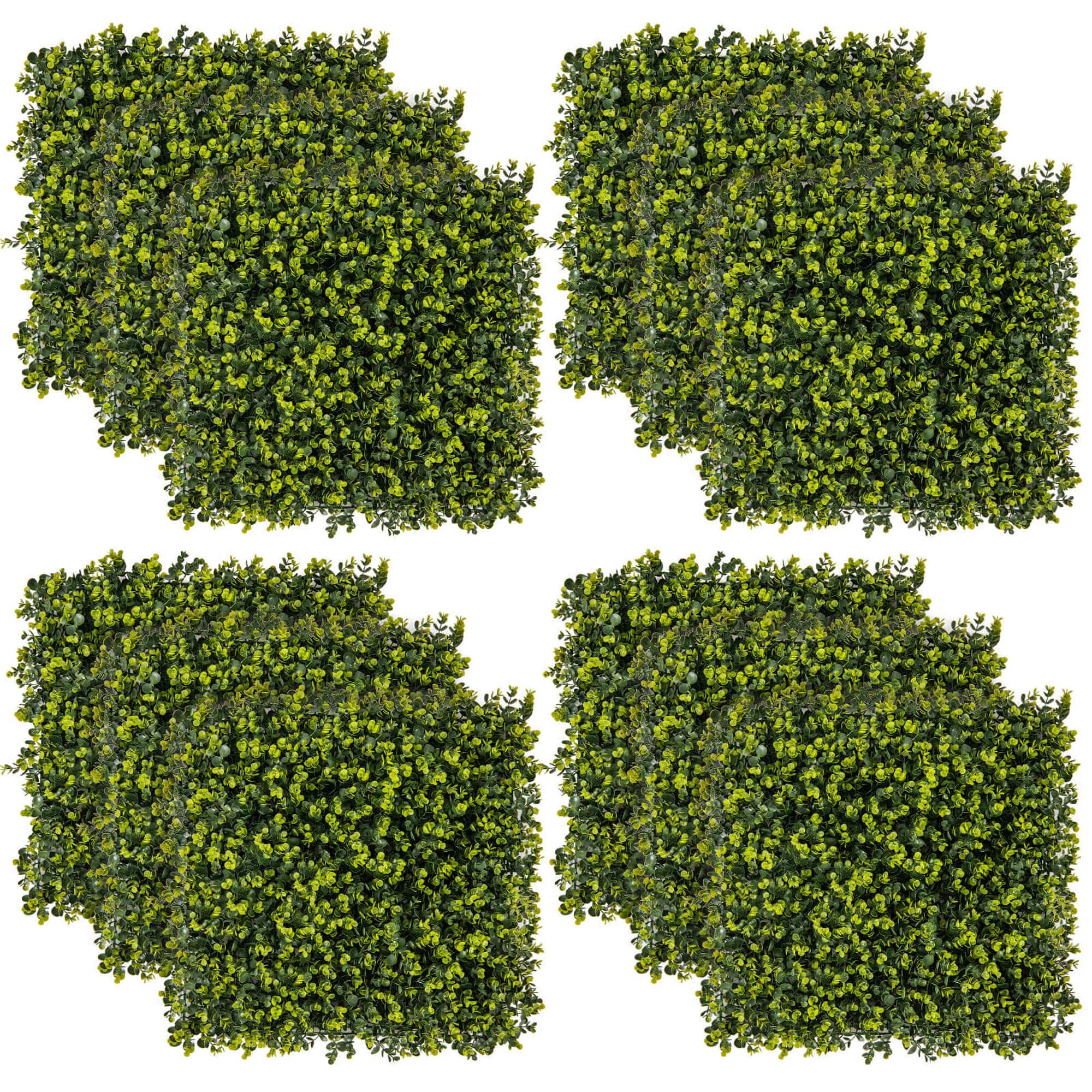 "Costway - 12 PCS 20"" x 20"" Artificial Hedge Boxwood Panels with Realistic Undulant surface - Green" price history on PriceWatchPro