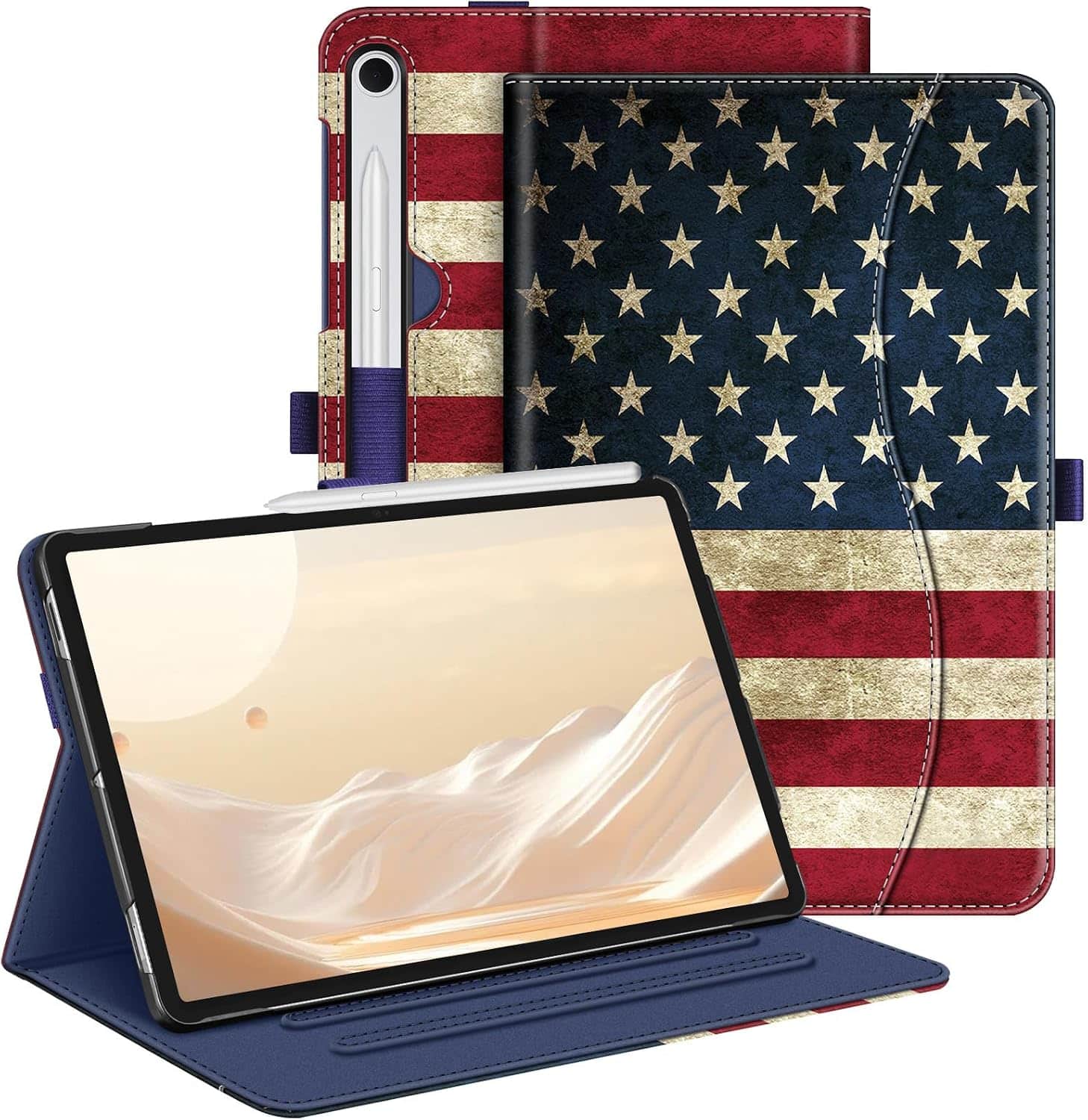 Fintie - Multi-Angle Case for Samsung Galaxy Tab S10 Lite/ Tab S10 FE/ Tab S9 FE/ Tab S9, With Front Card Pocket, Auto Wake/Sleep - US Flag price history on PriceWatchPro