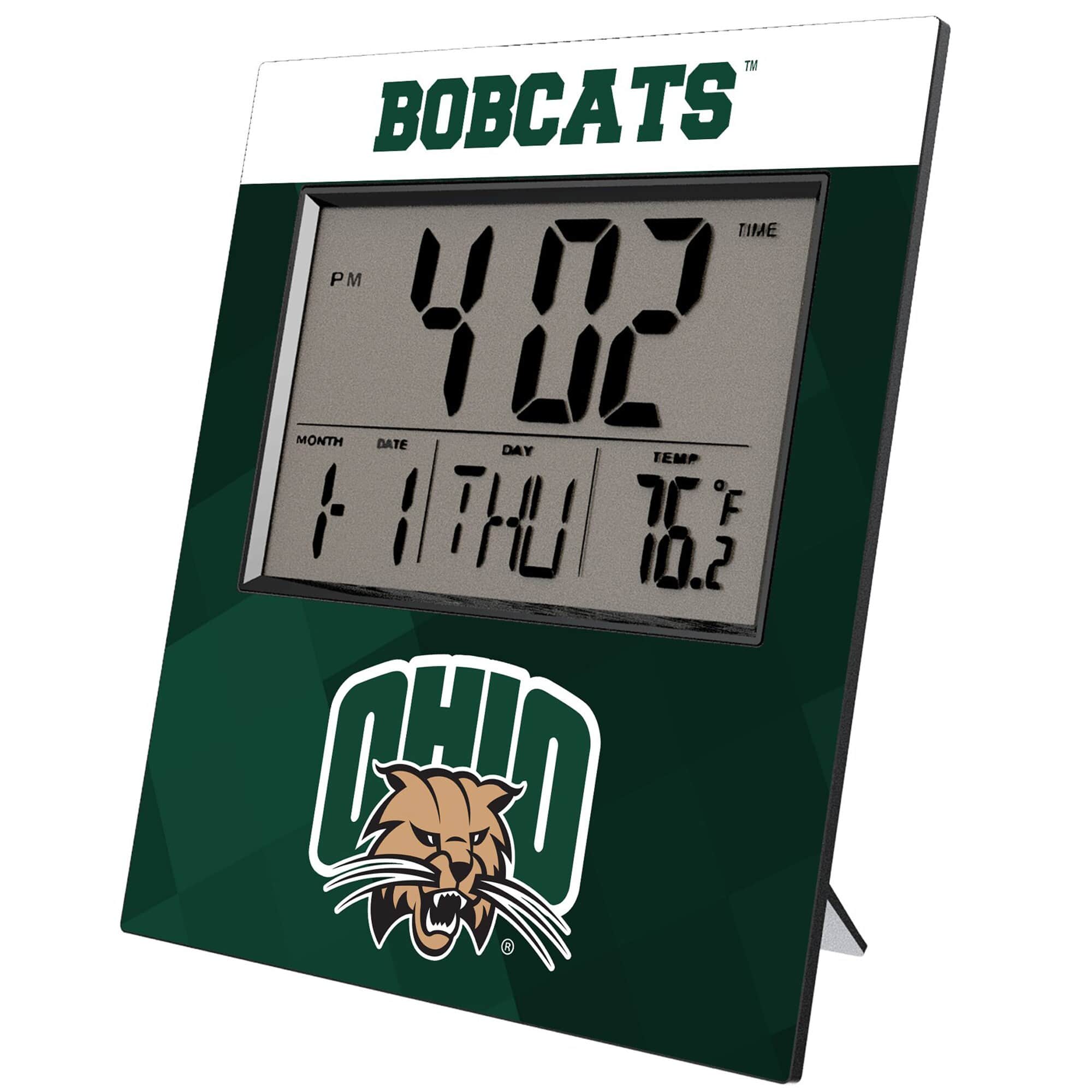 Keyscaper - Ohio Bobcats Color Block Digital Desk Clock - Multicolor