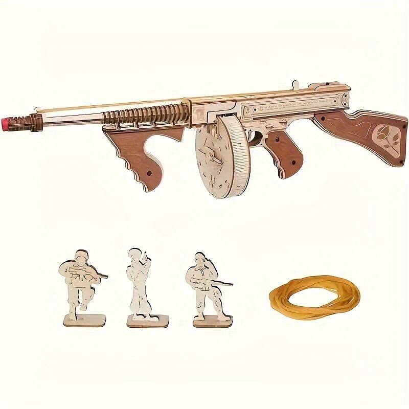 Angle. ROKR - ROKR 3D Wooden Puzzles Rubber Band Toy Tommy Model Kits to Build Hobbies for Men-Gift Idea for Christmas LQB01.