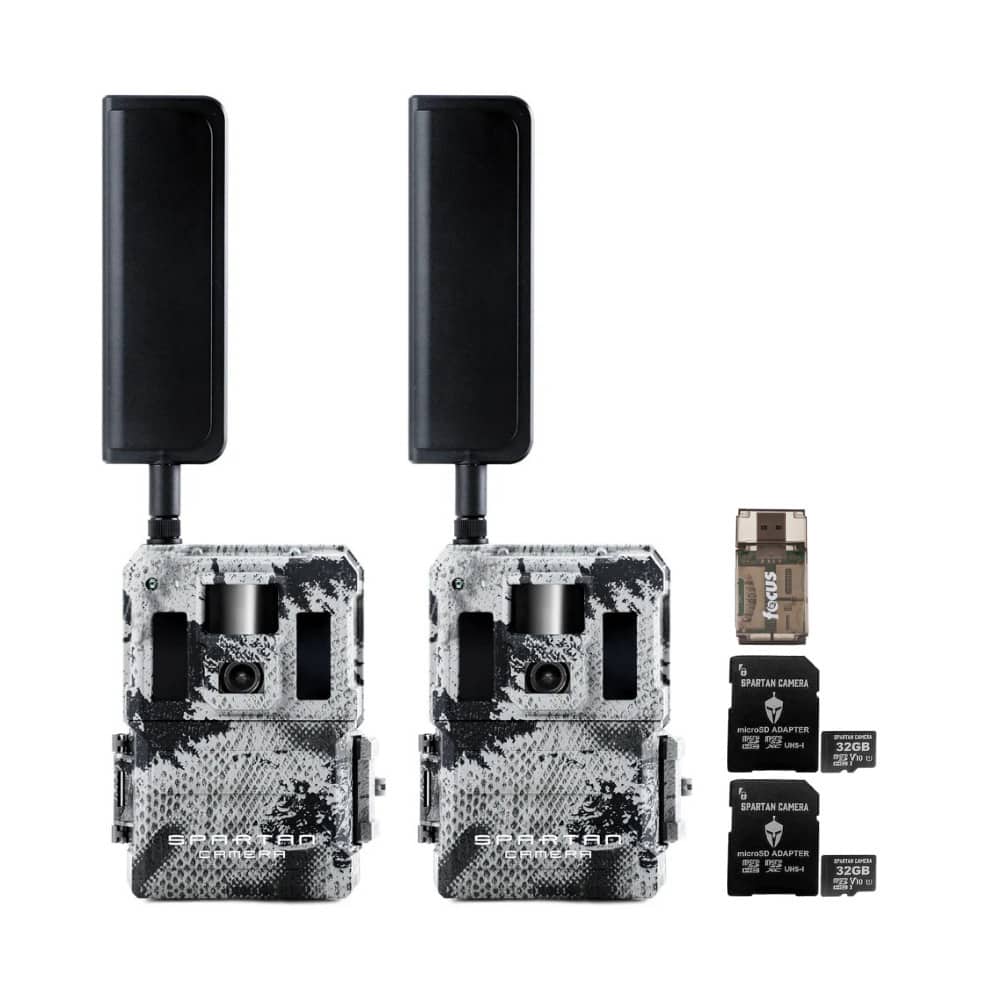 Spartan Camera - Spartan GoLive2 4G/LTE Trail Camera (2 Pack) with 32GB Memory Card & Card Reader