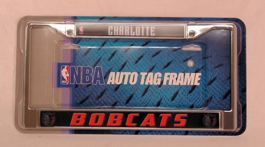 Charlotte Bobcats - Vintage NBA Throwback - Chrome Metal License Plate Frame