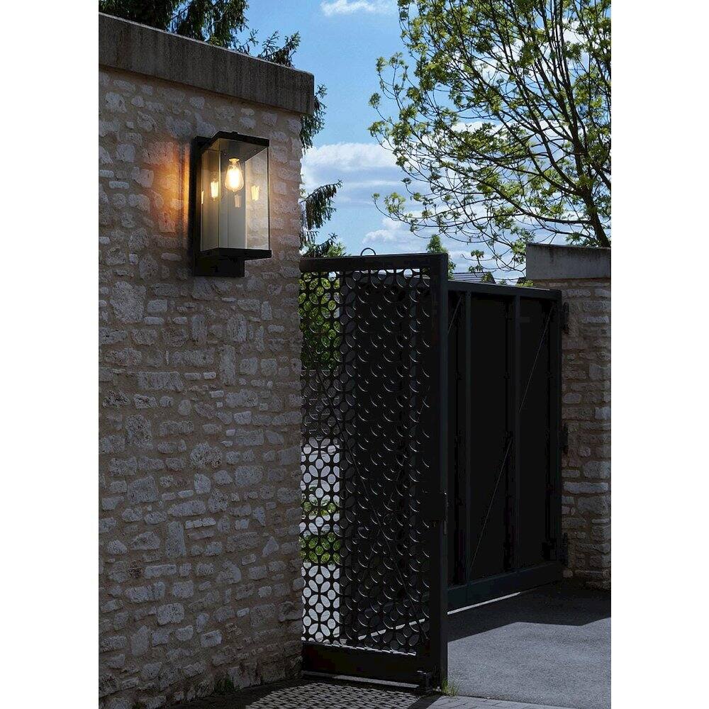 Alt View 4. Elegant Lighting - Julien 8 Inch Outdoor Wall Sconce In Black - Black.