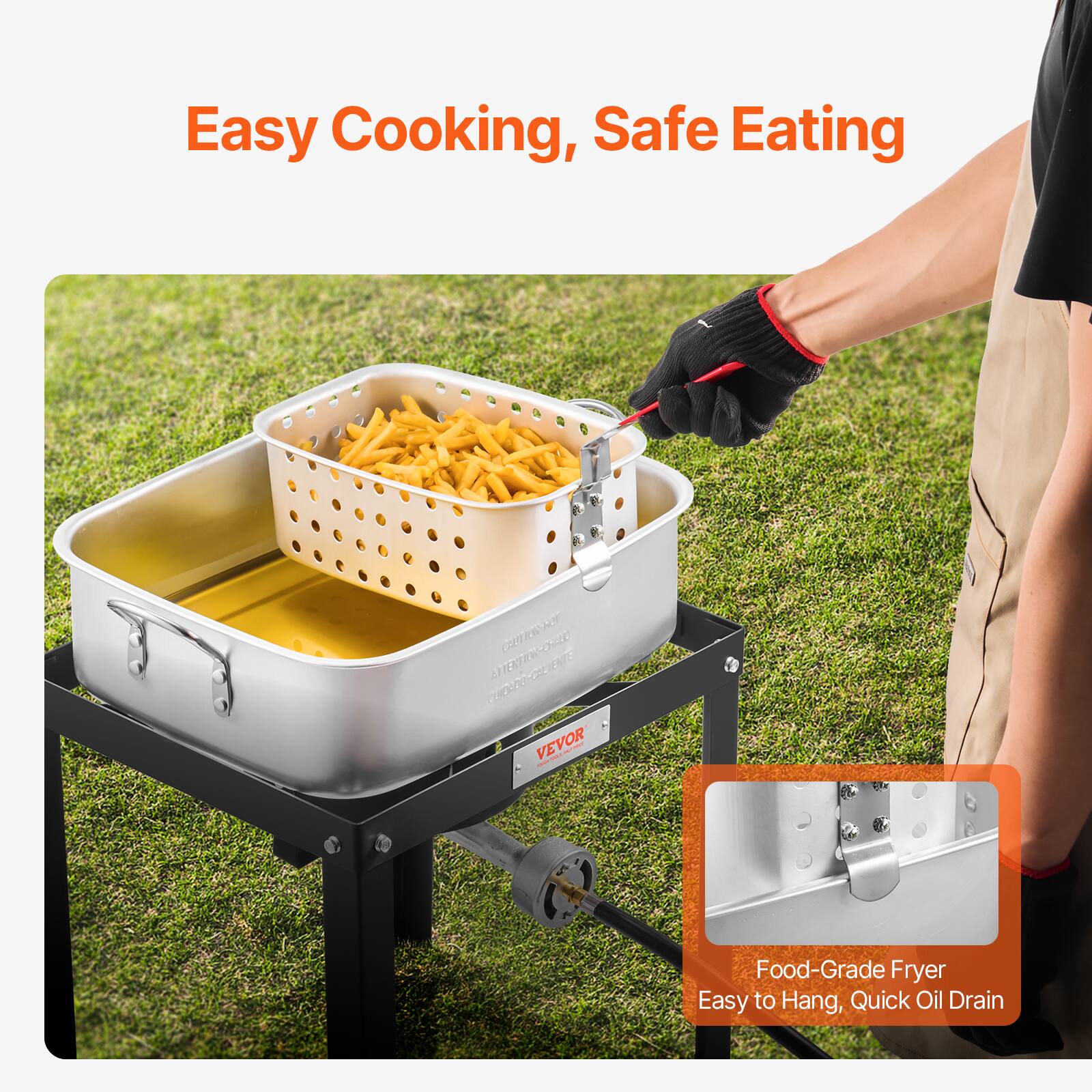 Easy Cooking, Safe Eating

Food-Grade Fryer
Easy to Hang, Quick Oil Drain