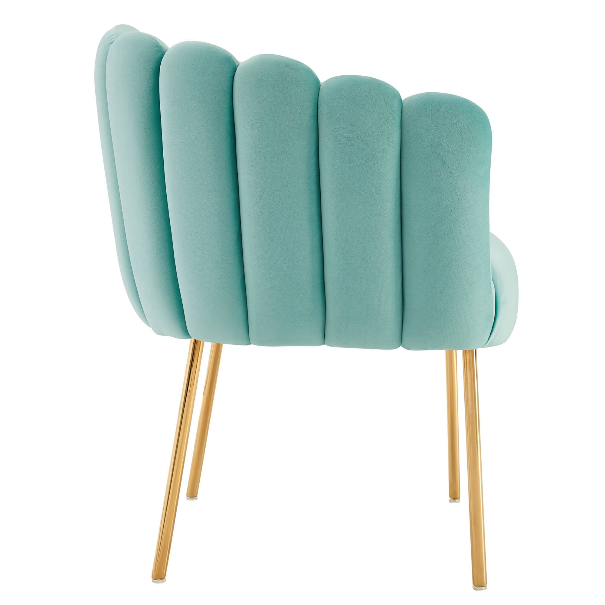 Alt View 2. Modway - Sanna Channel Tufted Performance Velvet Armchair by Modway - Mint.