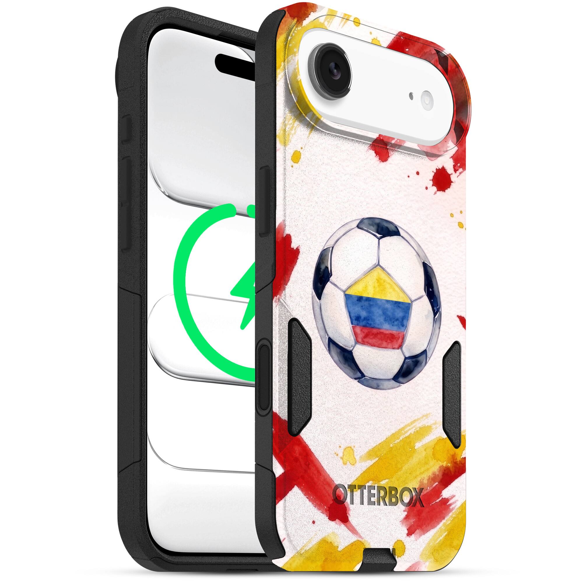 Front. OtterBox - OtterBox Columbia Soccer Phone Case- Commuter Magsafe Series  - Multicolored.
