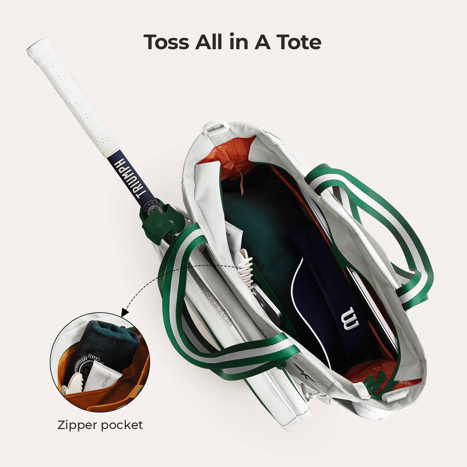 Toss All in A Tote

TRIUMPH SEL CLORIE rhode w

Zipper pocket