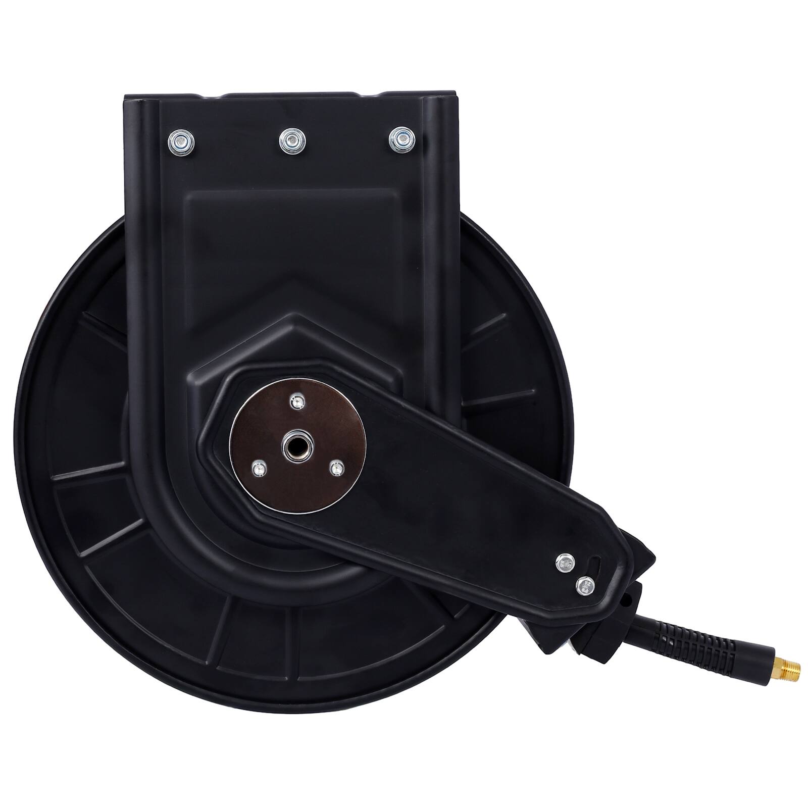Left. LOVMOR - 3 8 in x 50 Ft Retractable Auto Rewind Air Hose Reel Industrial Rubber 300 PSI.