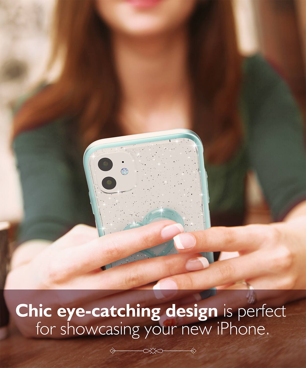 Chic eye-catching design is perfect for showcasing your new iPhone.
