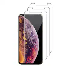 Front. Qixxronics - 3PACK for iPhone 11 Pro / X Tempered Glass Screen Protector, Anti-Scratch, Anti-Fingerprint, fits iPhone X / XS / 11 Pro - Clear.