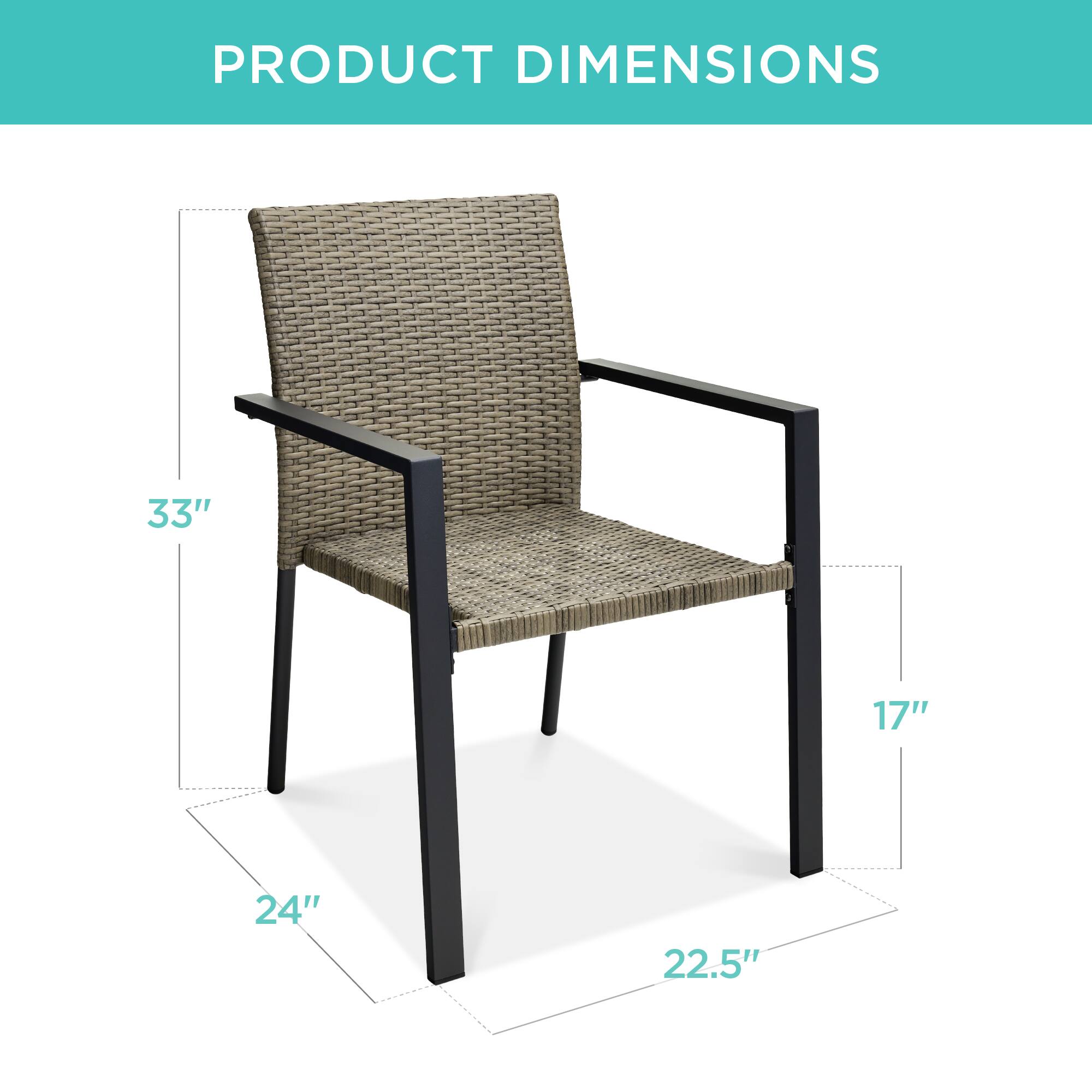 PRODUCT DIMENSIONS

33"  
24"  
17"  
22.5"