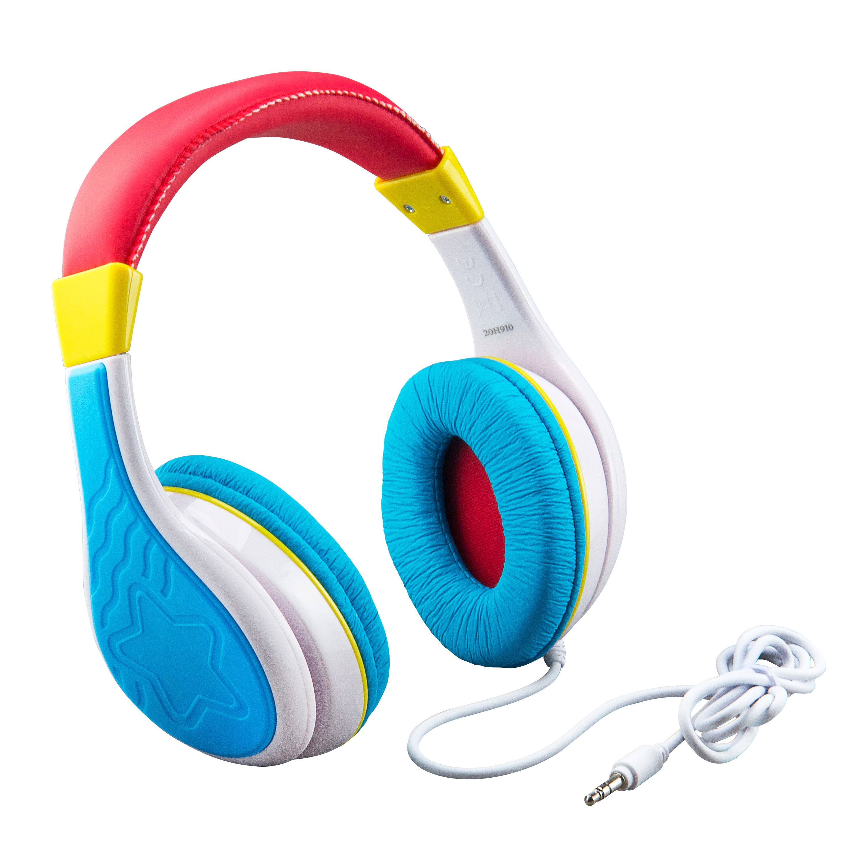 Left. eKids - eKids Wired Headphones for Kids, Children’s Headphones for School, Home, or Travel - Multicolor - Multicolor.