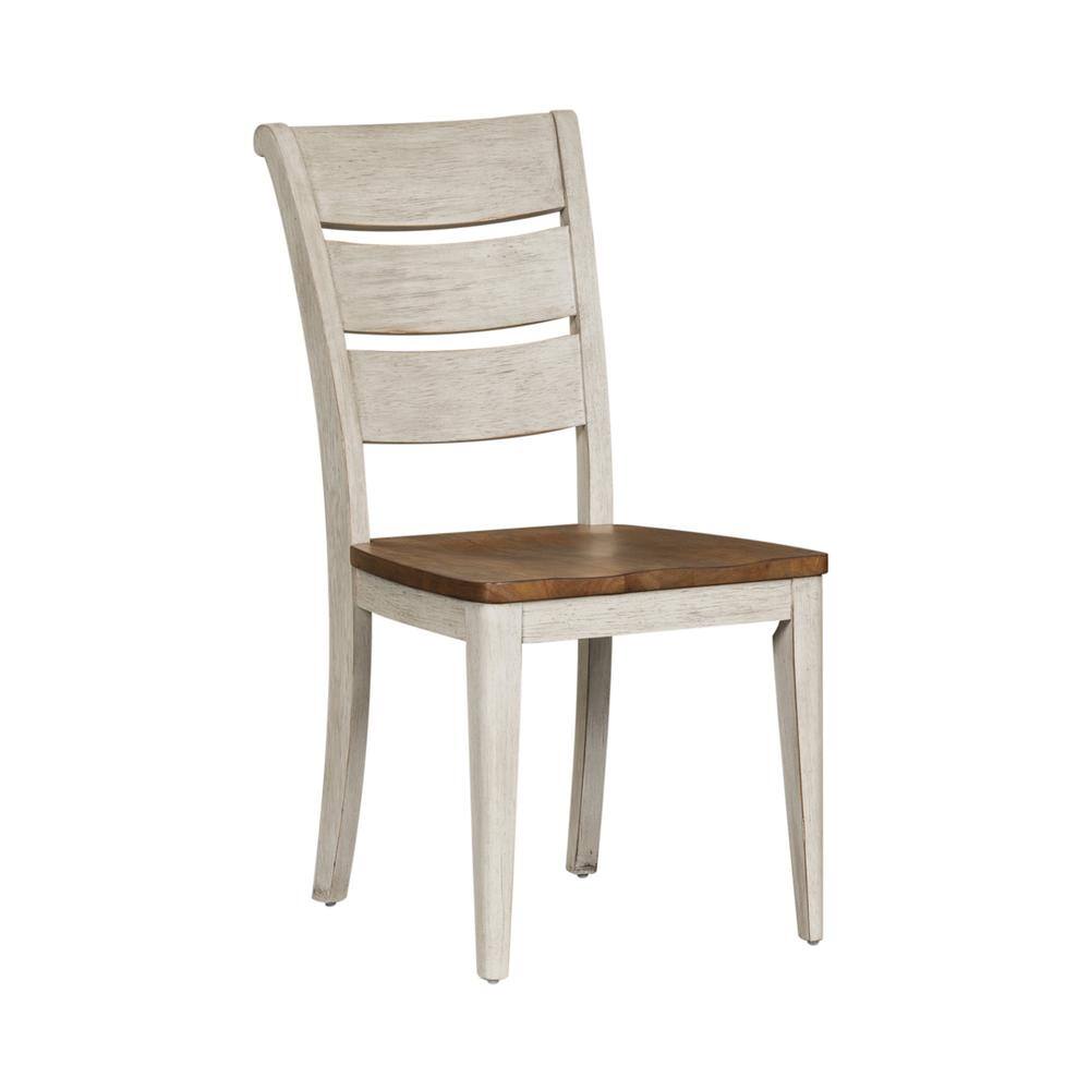 Alt View 1. Liberty Furniture Industries - Ladder Back Side Chair (RTA)-Set of 2 - White.