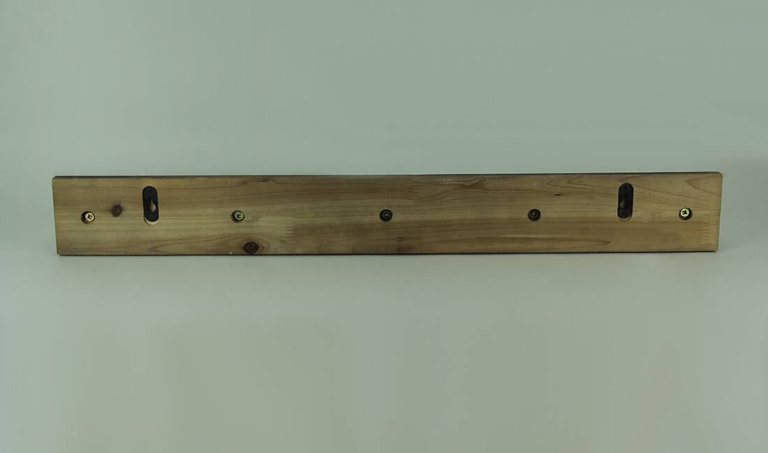 Alt View 2. VIP Home and Garden - Distressed Wood Rustic Spools Wall Hook Rack - Gray.