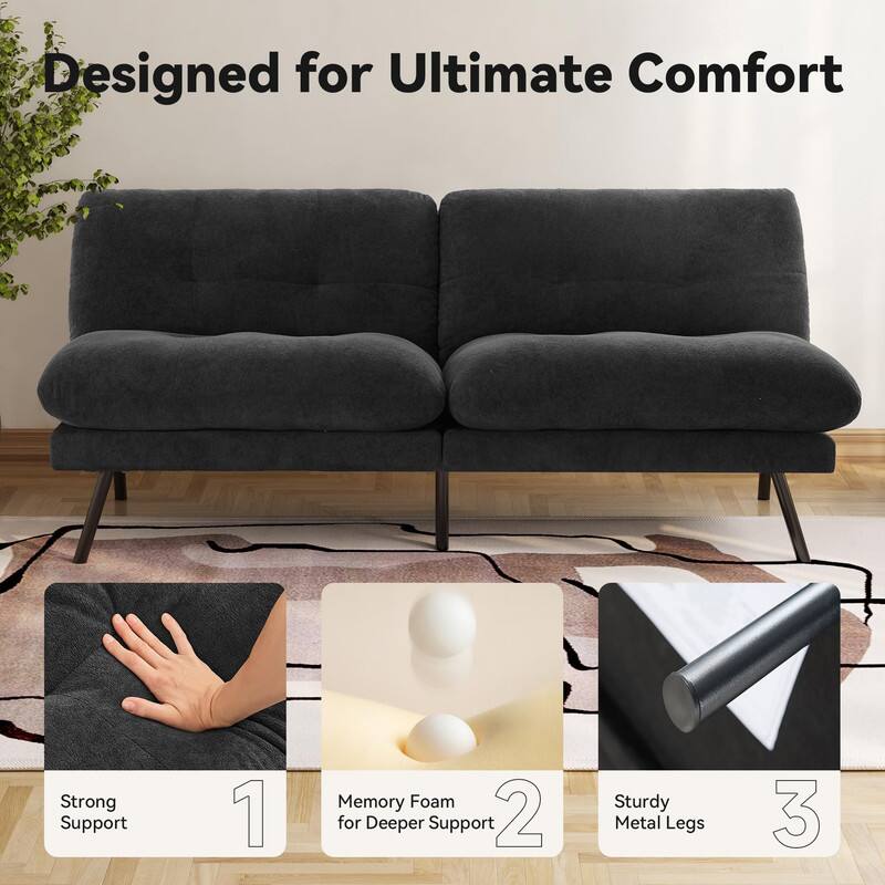 Designed for Ultimate Comfort

1. Strong Support
2. Memory Foam for Deeper Support
3. Sturdy Metal Legs