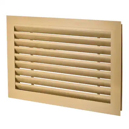 Front. Unique Bargains - 20" x 12" Door Air Vent Cover, Anodized Aluminum Alloy Louvered Grille Guard for Cabinet Wardrobe Door - Black.