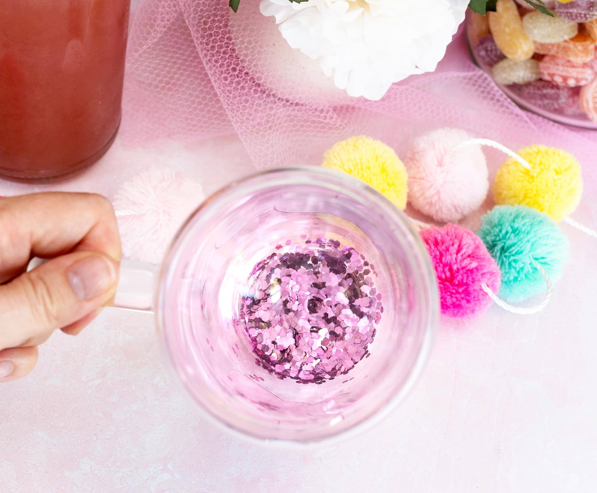 Alt View 3. Silver Buffalo - Sanrio Hello Kitty Bows and Stars Confetti Glass Mug | Holds 15 Ounces - Pink.