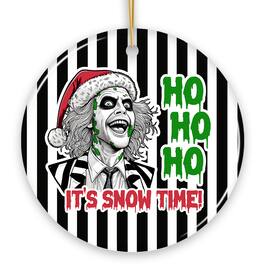 OrnamentallyYou - Ho Ho Ho Its Snow Time Funny Horror Christmas Ornament Vintage Halloween Beetle Zombie Tree Decor - Multi-colored