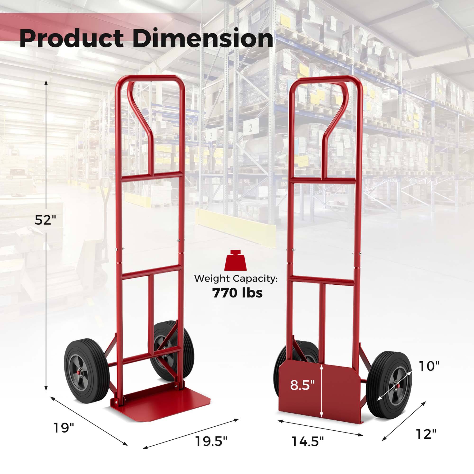 Product Dimension: 52" Weight Capacity: 770 lbs 8.5" 10" 19" 19.5" 14.5" 12"