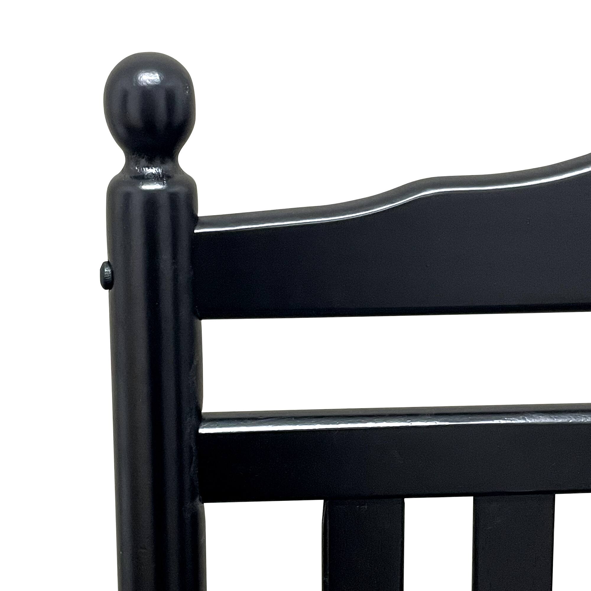Left. AOOLIVE - BALCONY PORCH ADULT ROCKING CHAIR-BLACK - Black.