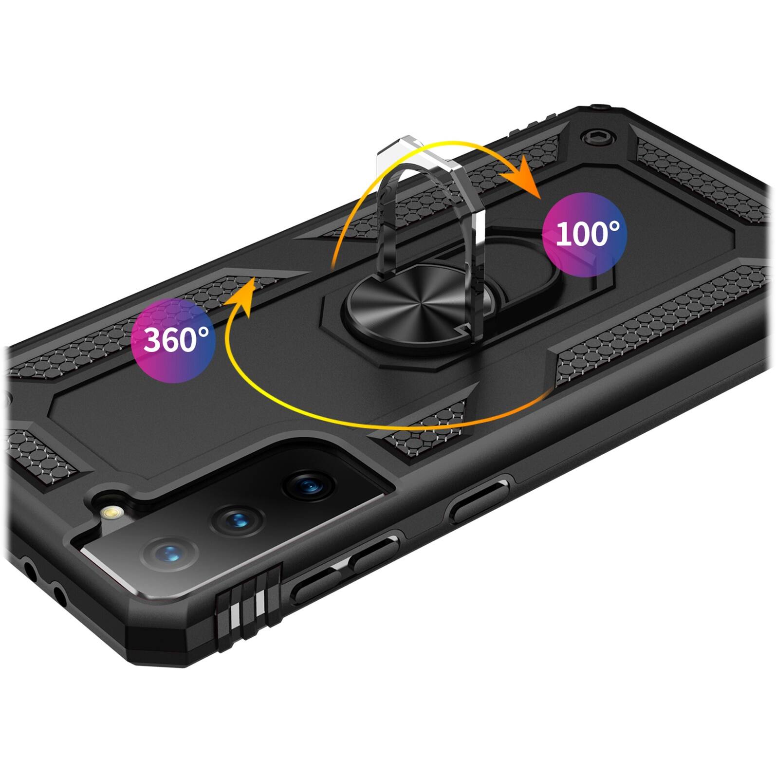 Alt View 14. SaharaCase - Military Kickstand Series Case for Samsung Galaxy S21 FE 5G - Black.