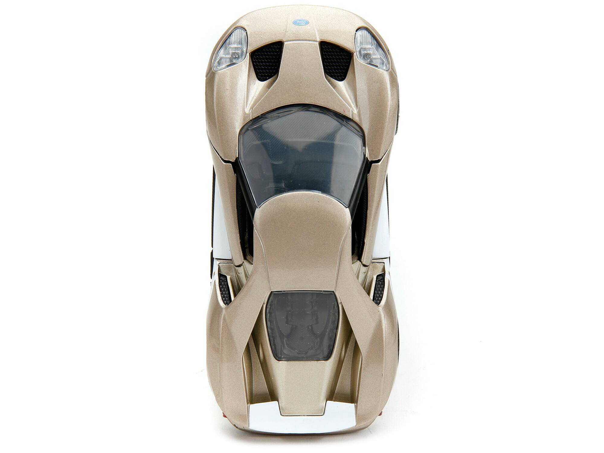 Alt View 6. Jada - 2017 Ford GT Gold Metallic with White Accents "Pink Slips" Series 1/32 Diecast Model Car by Jada - Multicolor.
