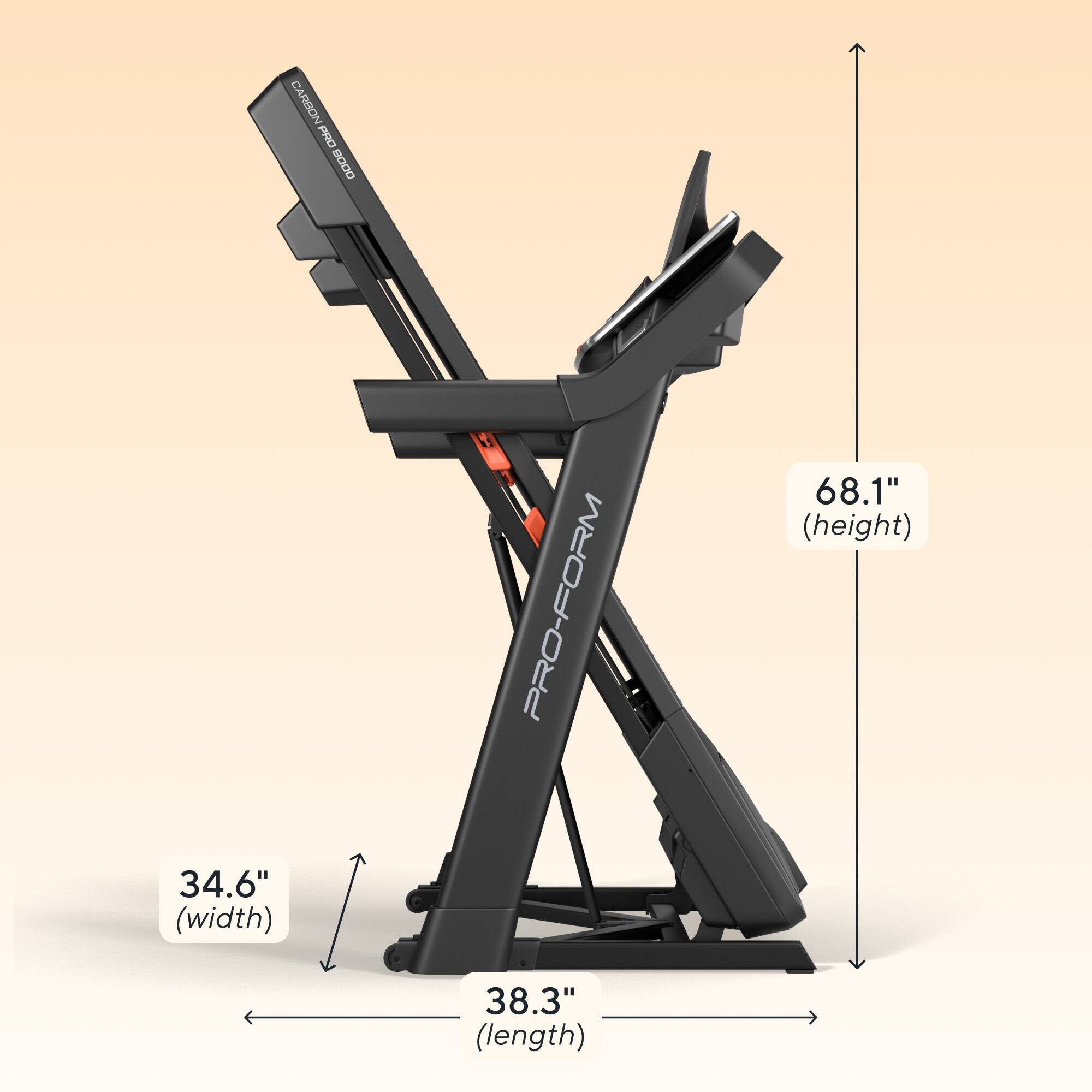 CARRON PRO D000 PRO-FORM  
68.1" (height)  
34.6" (width)  
38.3" (length)