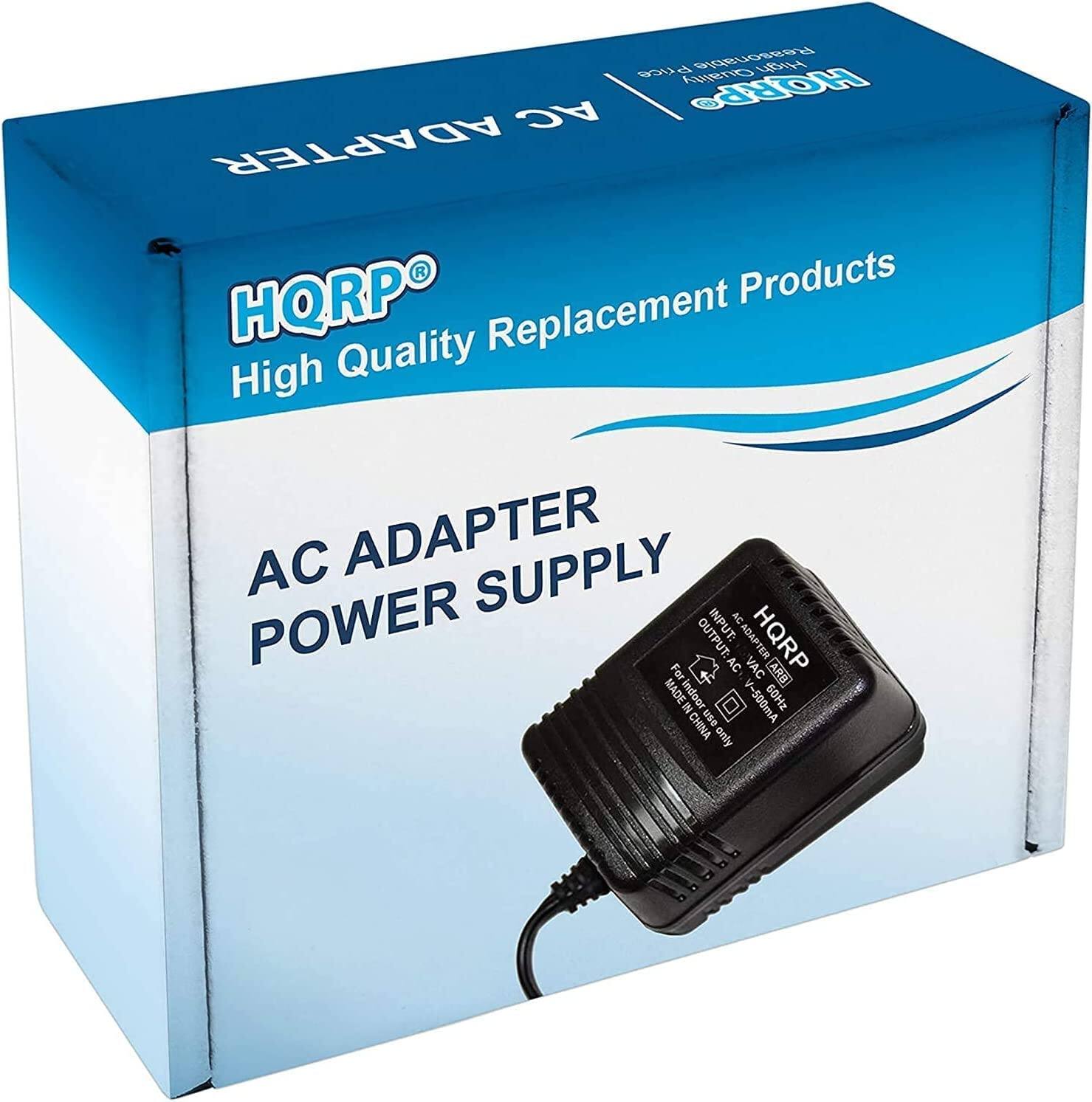 HQRP High Quality Replacement Products  
AC ADAPTER  
POWER SUPPLY  

INPUT: AC 100-240V  
OUTPUT: DC 12V 580mA  

MADE IN CHINA  
For indoor use only