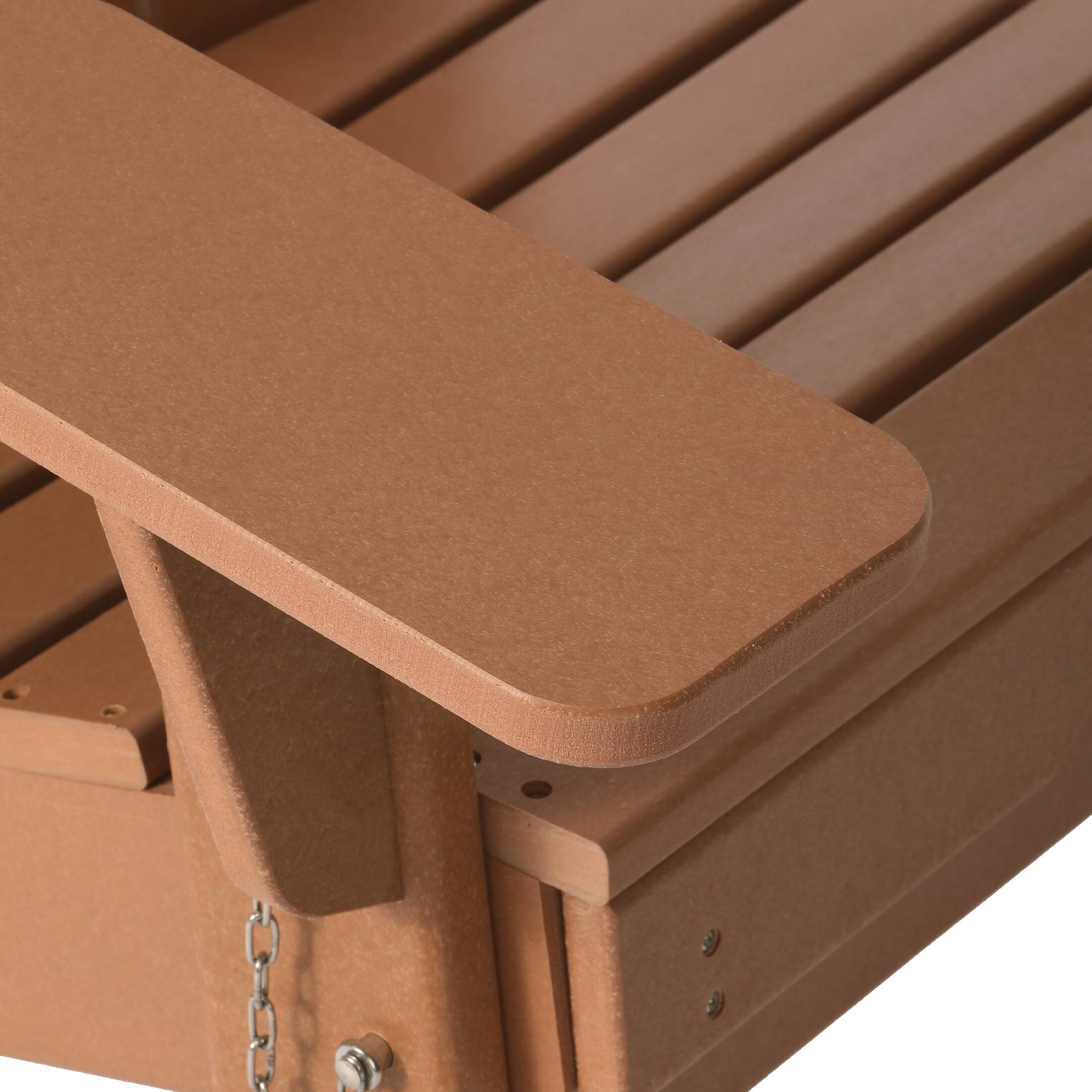 Alt View 6. WestinTrends - WestinTrends Malibu 3-Piece Outdoor Folding Adjustable Adirondack Chair with Cup Holder & Side Table - Teak.