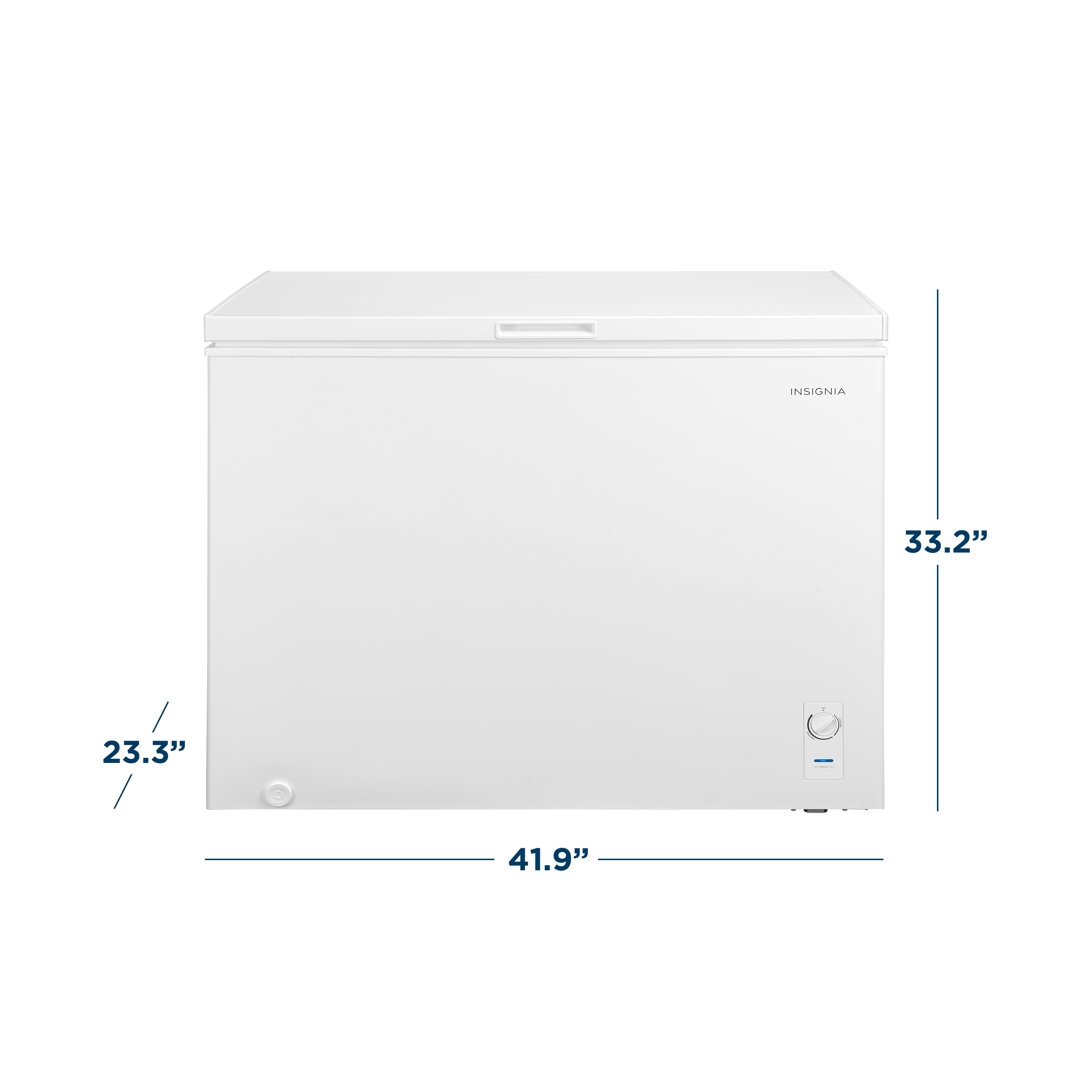 Alt View 1. Insignia™ - 10.4 Cu. Ft. Garage-Ready Chest Freezer - White.