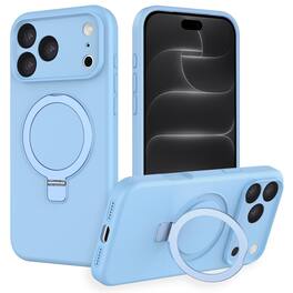 UUCOVER - Liquid Silicone Invisible Magnetic Ring Stand Case for Apple iPhone 18 Pro Max Shockproof Compatible with MagSafe Cover - Blue