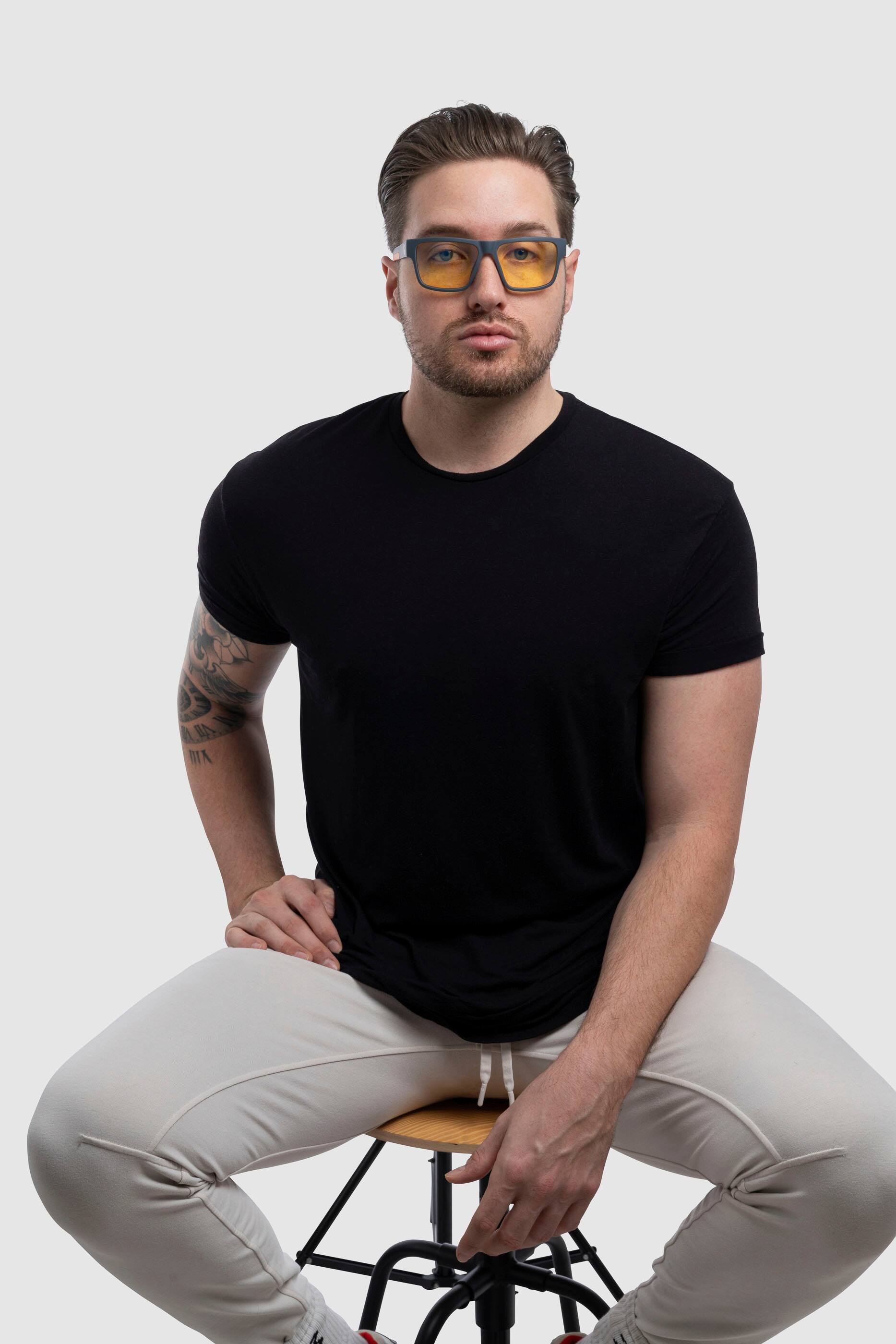 Alt View 18. GUNNAR - GUNNAR - Overwatch Ultimate  Computer Glasses with Blue Light Reduction , Amber Lenses - Ash.