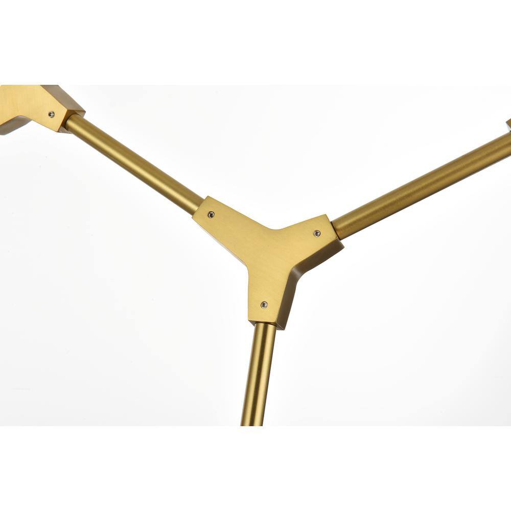 Alt View 1. Elegant Lighting - Cavoli 49 inch Chandelier in Brass - Brass.