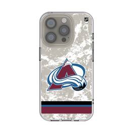 Keyscaper - NHL - Colorado Avalanche iPhone Stripe Clear Ice Case - 14 - Multicolor
