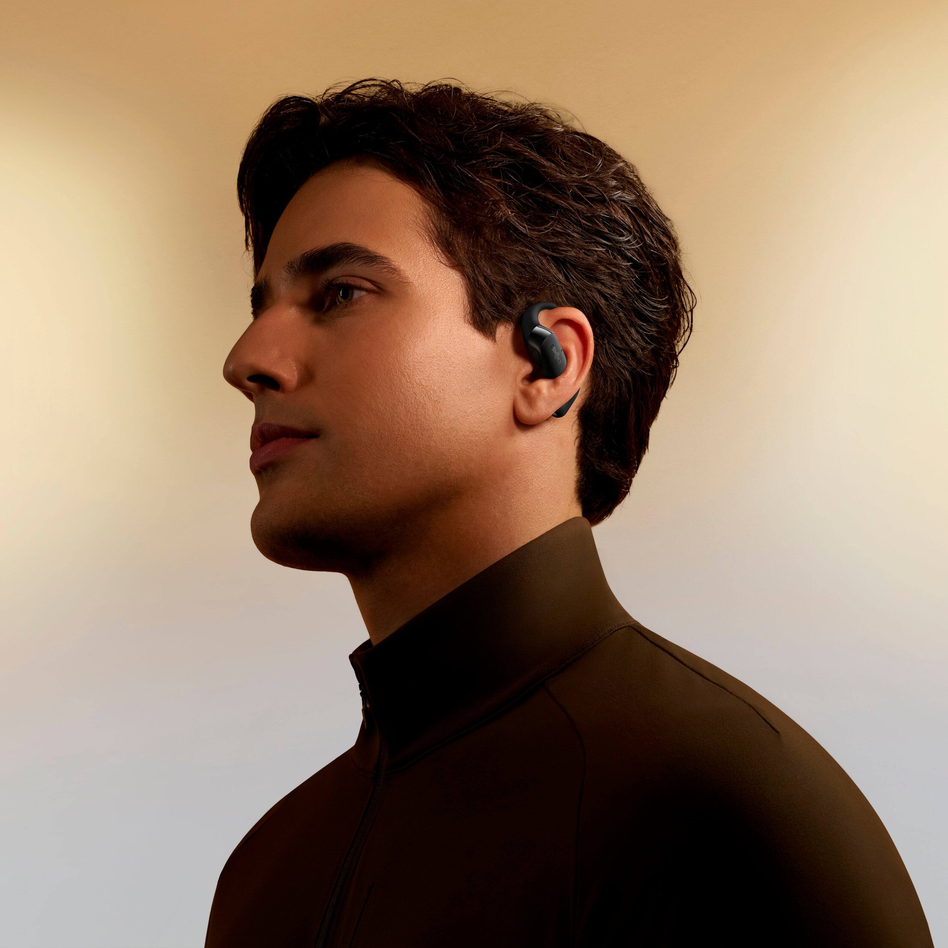 Alt View 17. Shokz - OpenFit 2 Open-Ear True Wireless Earbuds - Black.