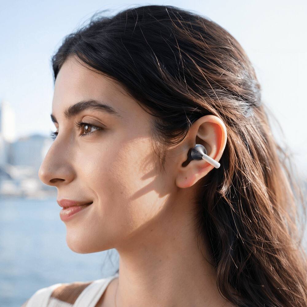 Alt View 10. Tronsmart - OpenFly 2 Open Ear Clip-On Earbuds-32H Playtime, Hi-Res Light Comfort Fit for Sports/Workouts, Low Latency, Dual Pairing - White.