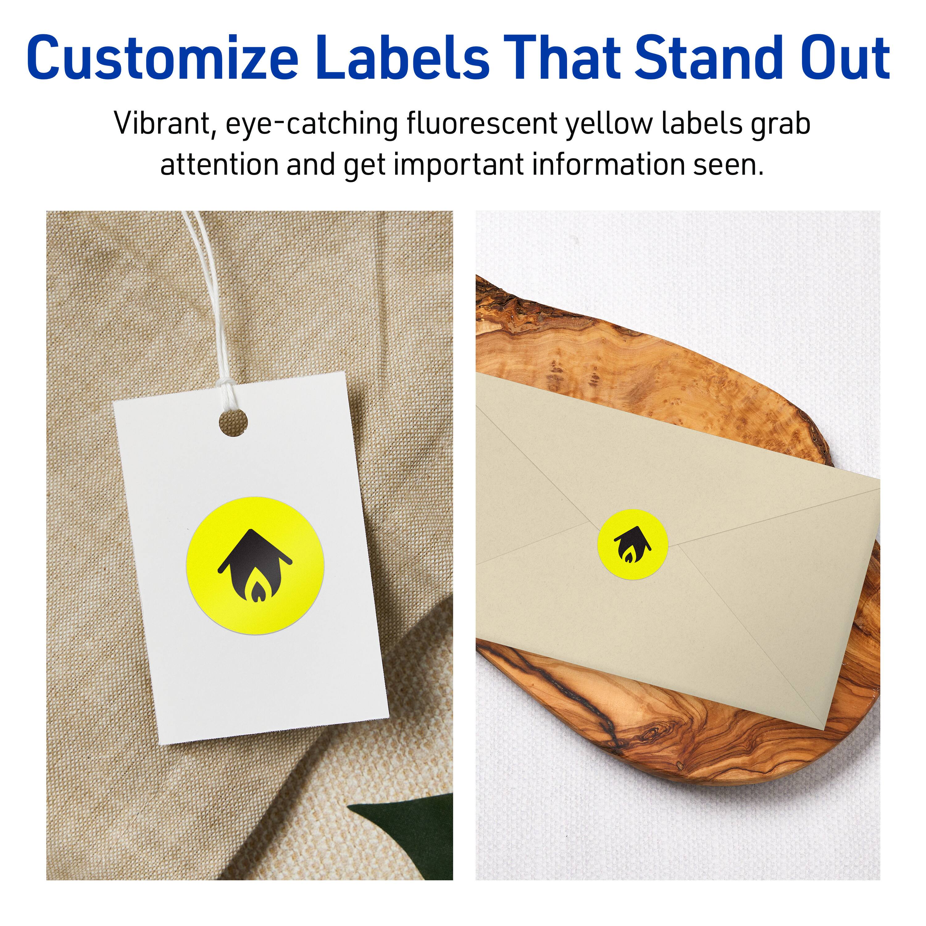 Customize Labels That Stand Out

Vibrant, eye-catching fluorescent yellow labels grab attention and get important information seen.