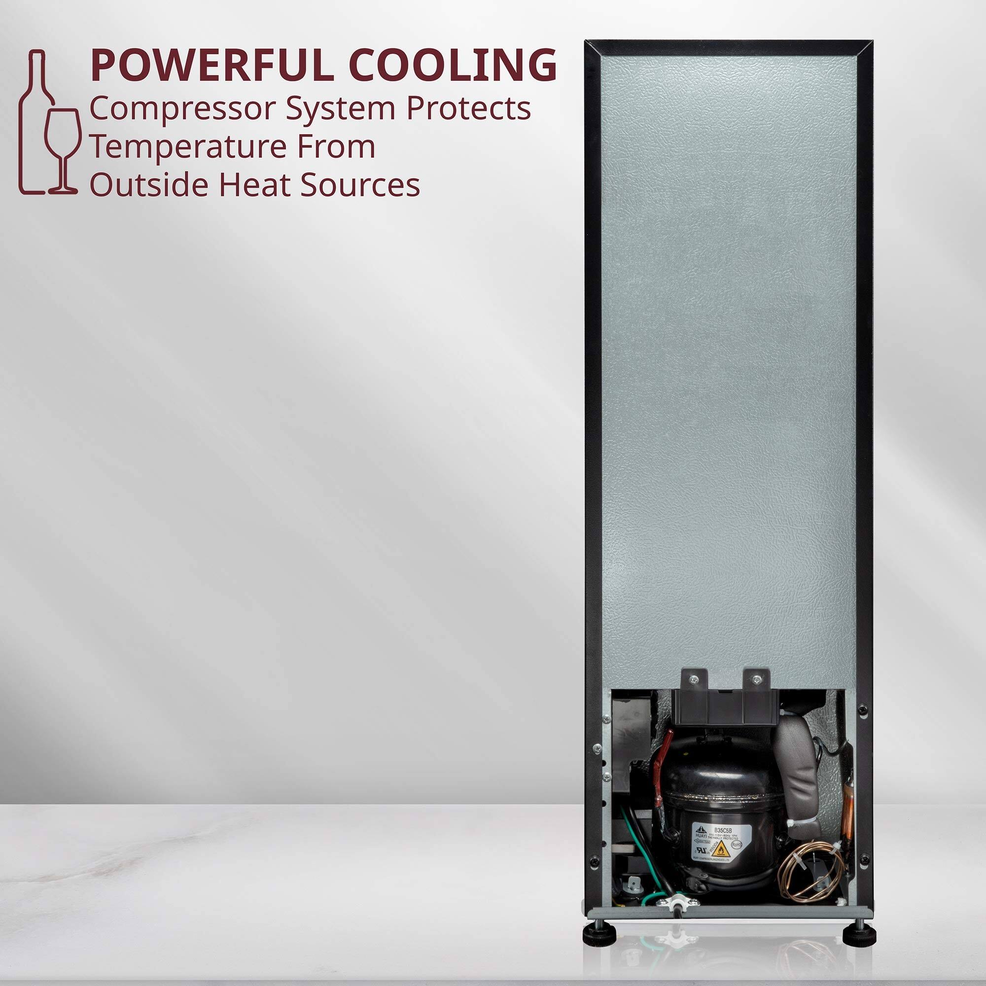 POWERFUL COOLING  
Compressor System Protects Temperature From Outside Heat Sources