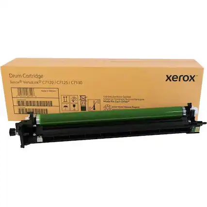 Drum Cartridge
Xerox VersaLink C7120/C7125/C7130
Made in Vietnam
1 95205 67VV - 23
Use Genuine Xerox Supplies
Utilisez les fournitures Xerox authentiques
Made For Each Other
Green World Alliance Program