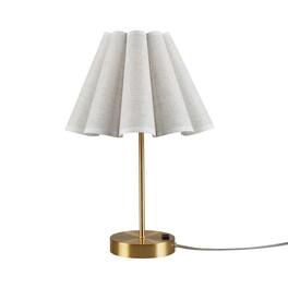 Luckbyte - Gold Tap-Control Dimmable Accent Table Lamp with Power Outlet