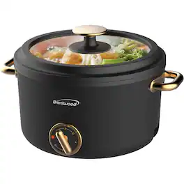 Brentwood - 2.5 Liter Multi-Function Electric Hot Pot Cooker - Black