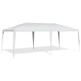 Costway - 10'x20' Outdoor Party Wedding Tent Heavy Duty Canopy Pavilion - White