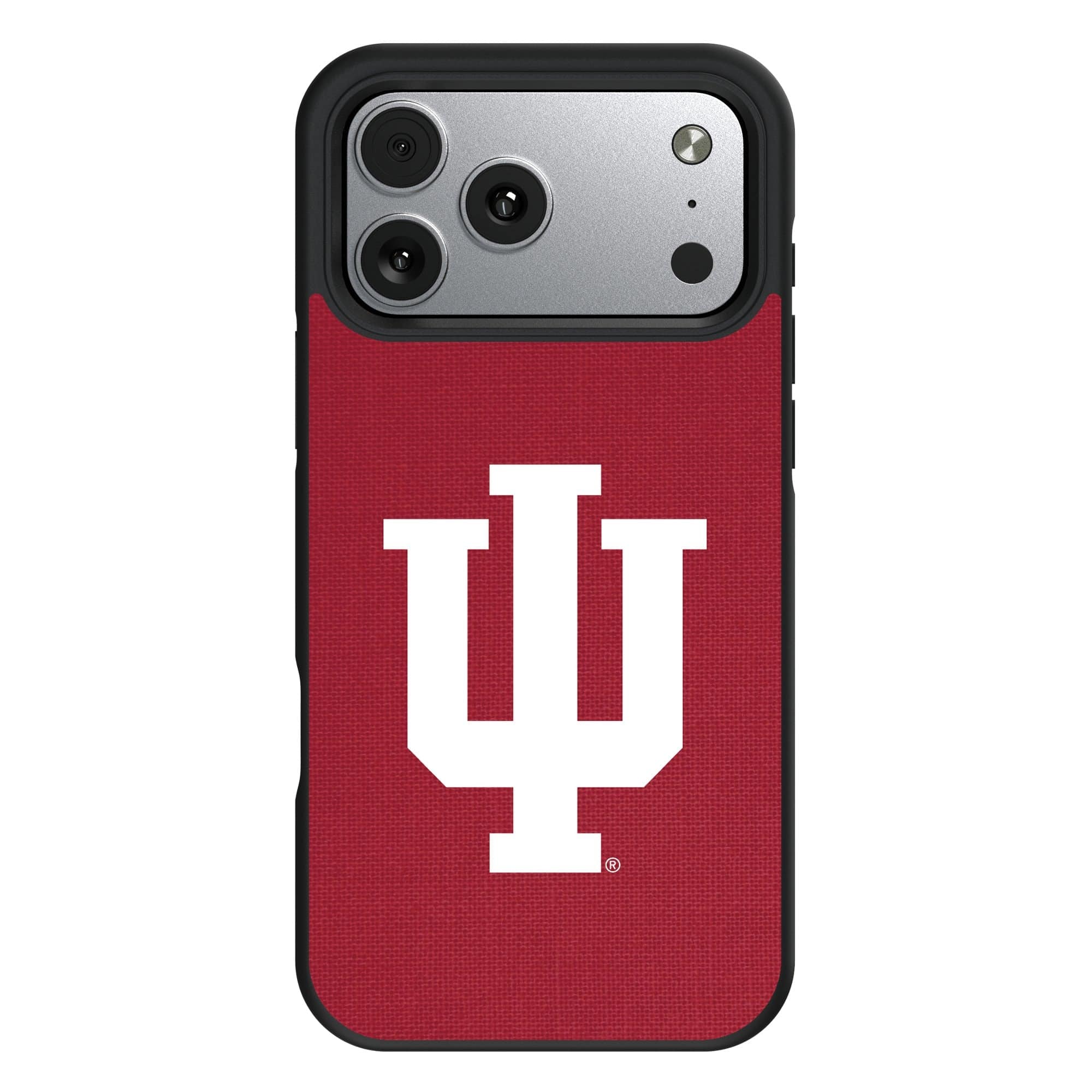 Front. Keyscaper - Indiana Hoosiers iPhone Solid Design Bump Case - 16 Pro Max - Multicolor.