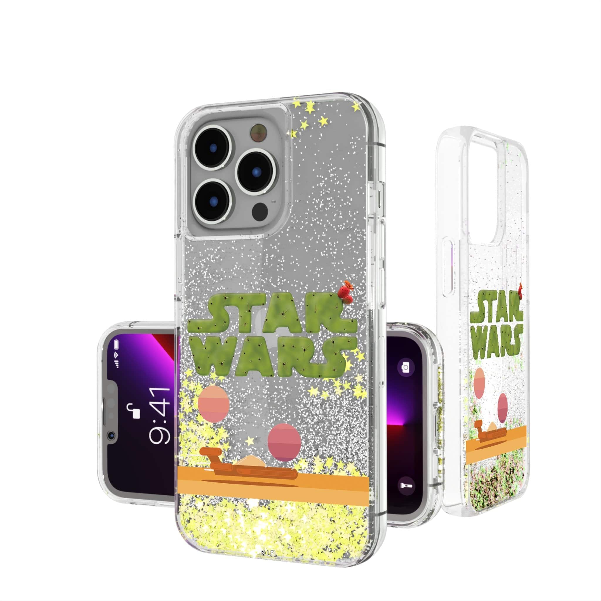 Keyscaper - Star Wars: A New Hope Locality Fade Glitter Phone Case - Apple iPhone 14 Pro - Tatooine