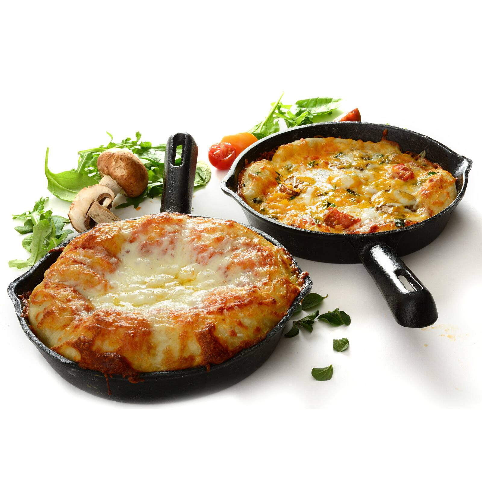 Alt View 3. Norpro - Pre-Seasoned Cast Iron Mini Pizza Skillet, Black - Black.