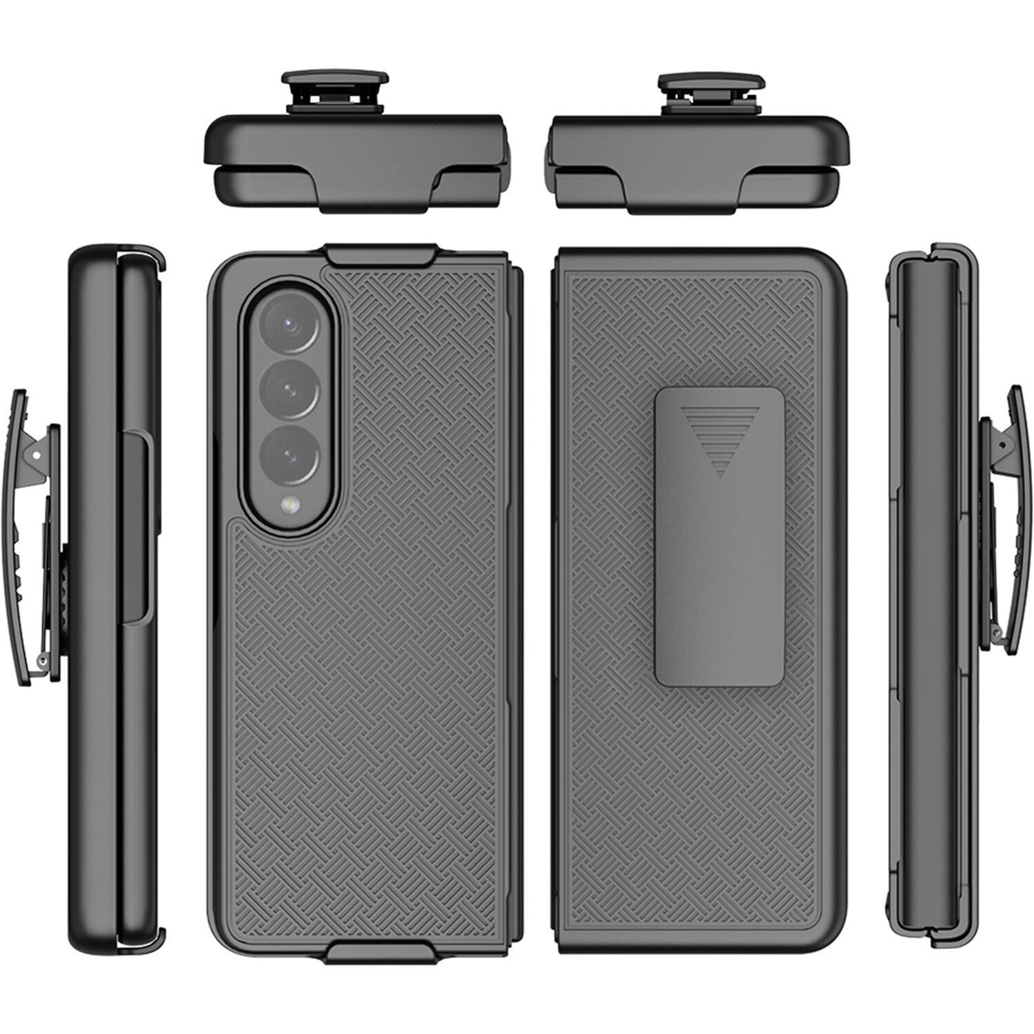 Alt View 14. SaharaCase - Slim Hard Shell Case for Samsung Galaxy Z Fold4 - Black.