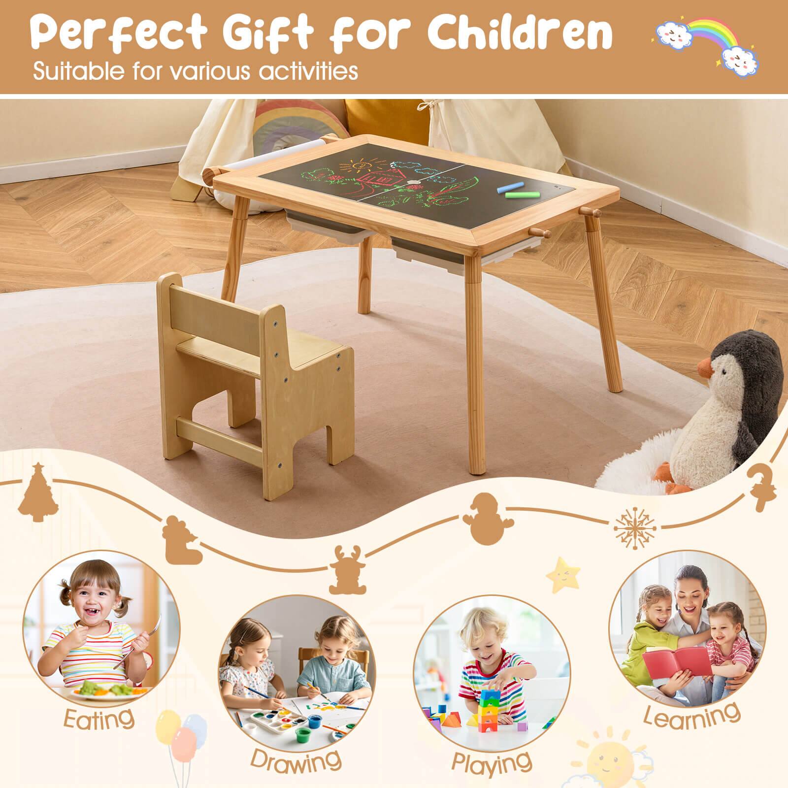 Perfect Gift for Children Suitable for various activities: Eating, Drawing, Playing, Learning.